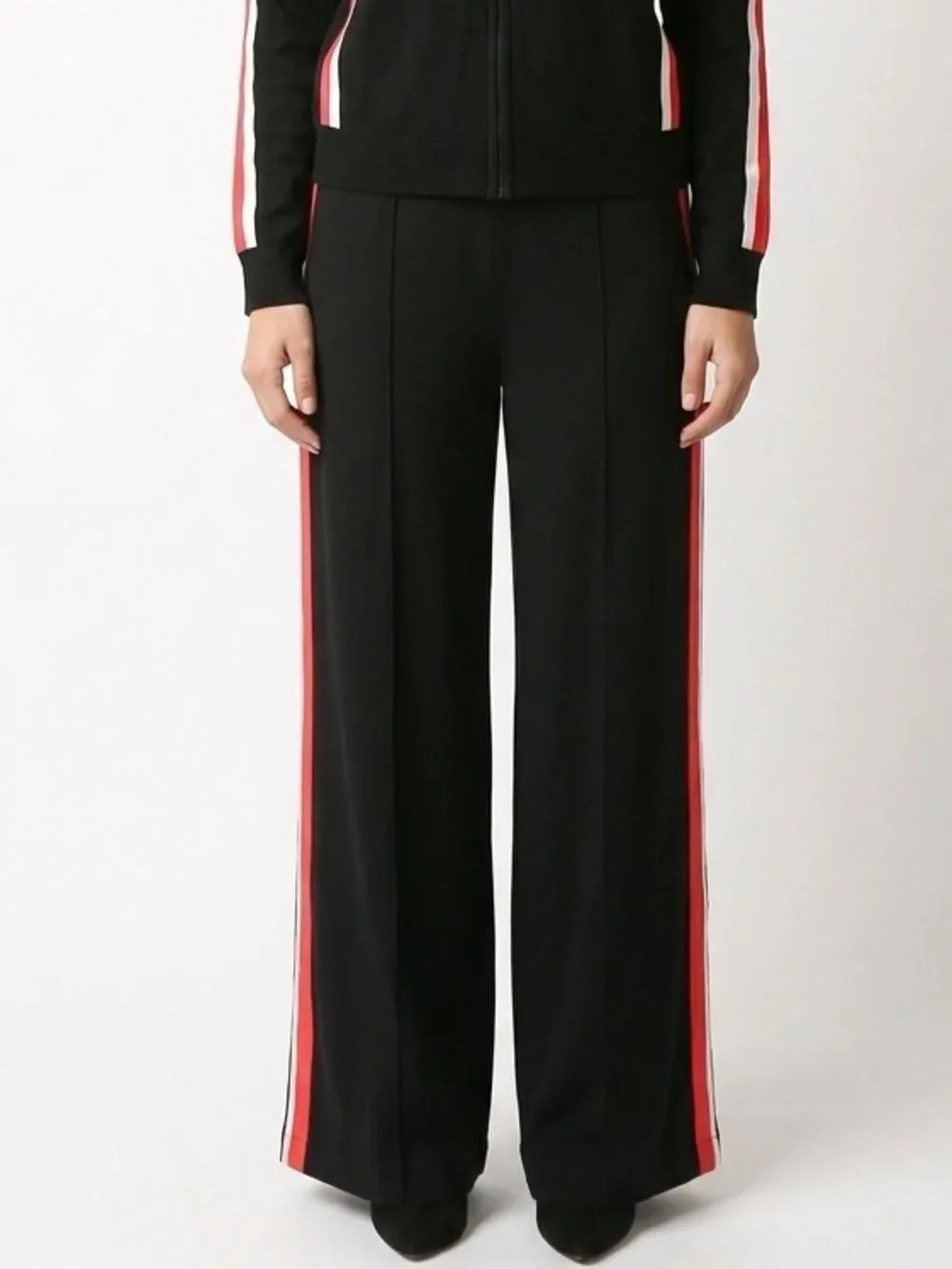SUGAR + LIPS | Wide Leg High Rise Pants Navy Blue, Red, White Women’s Size M